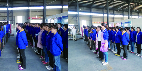 鐵盒生產(chǎn)車間晨會(huì) 鐵盒生產(chǎn)車間晨會(huì)