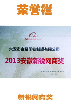 2013年安徽新銳網(wǎng)商獎(jiǎng)