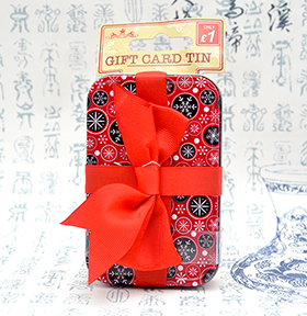圣誕禮品鐵盒包裝 綢緞帶內(nèi)襯促銷禮品鐵盒