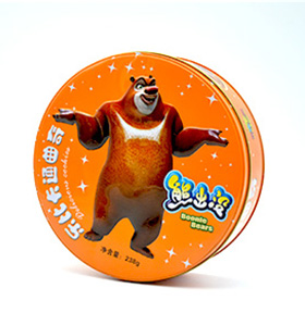 圓形曲奇餅干鐵盒包裝 熱銷年貨食品鐵盒定做