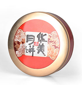 圓形月餅盒定制,圓形鐵盒包裝