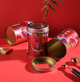 圓形獨(dú)立小袋蜂蜜鐵罐包裝盒